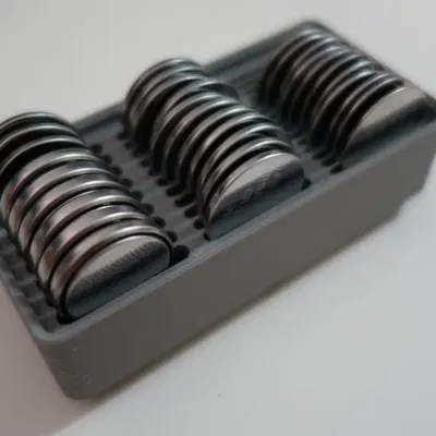 Giá đỡ pin đồng xu Gridfinity cho các loại 2016, 2025, 2032