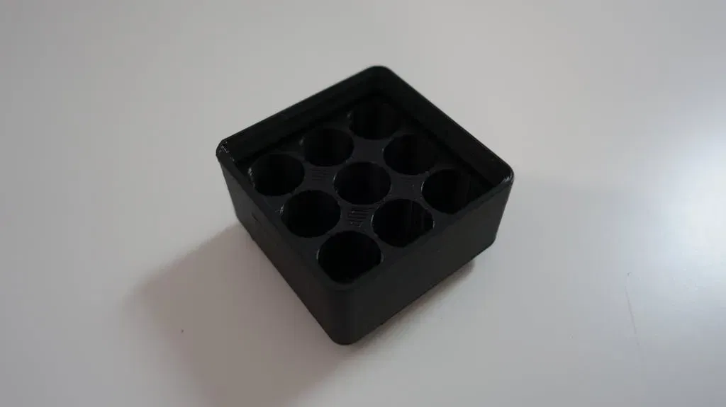 Giá đỡ pin AAA 9 viên kiểu Gridfinity 1x1 - Image 3