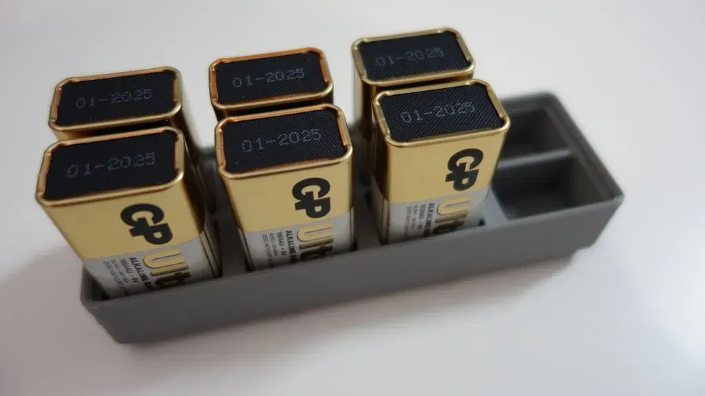 Giá đỡ pin 9v Gridfinity cho 8 viên - Image 3