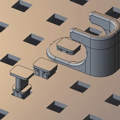 Bảng gắn Bambulab P1P với móc hỗ trợ thêm