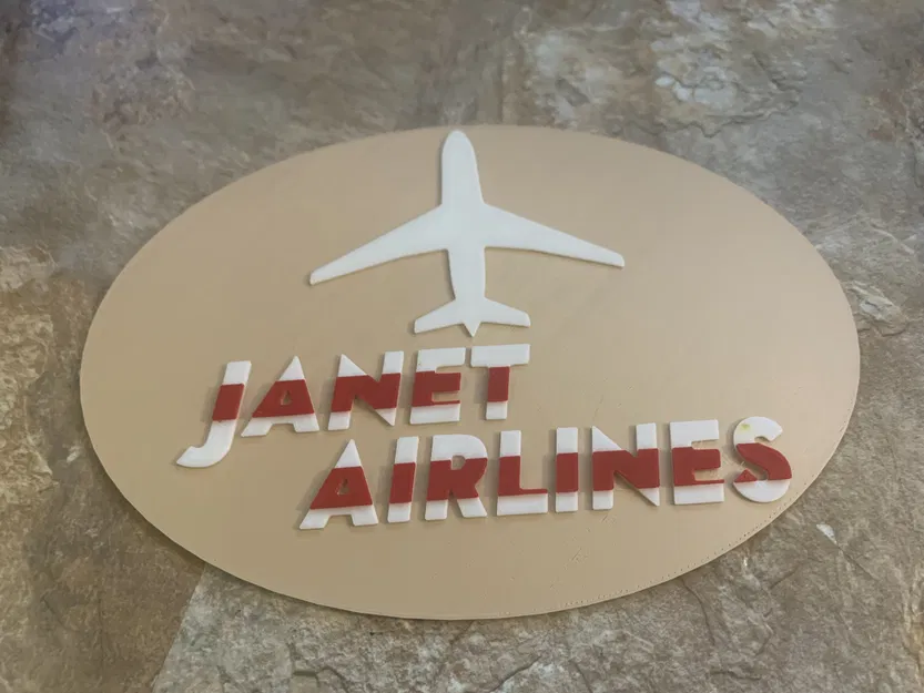 Biểu tượng hàng không Janet Airlines phong cách retro 1980 - Image 1
