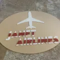 Biểu tượng hàng không Janet Airlines phong cách retro 1980 - Thumbnail 1