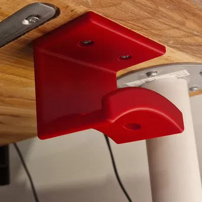 Giá treo tai nghe dưới bàn với quản lý cáp