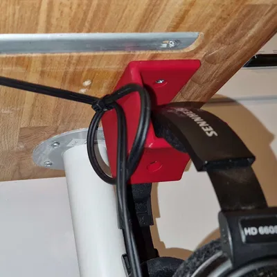 Giá treo tai nghe dưới bàn với quản lý cáp