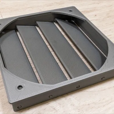 Cửa gió với cánh mở cho quạt 120mm