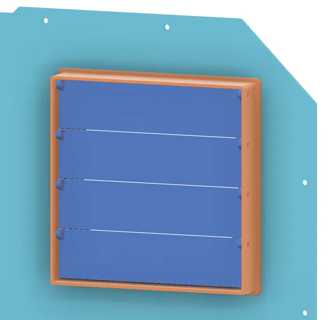 Cửa gió với cánh mở cho quạt 120mm - Image 4