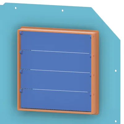 Cửa gió với cánh mở cho quạt 120mm