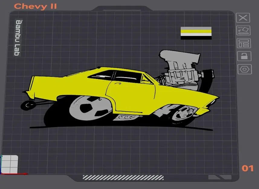 Mô hình Chevy II Nova cổ điển 2D treo tường - Image 1