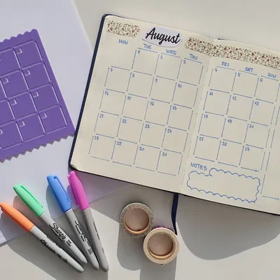 Bảng lịch kế hoạch tháng cho sổ tay tổ chức