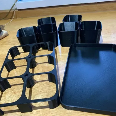 Khay ươm cây 3x2 với chậu 60x60 mm cao 55 mm