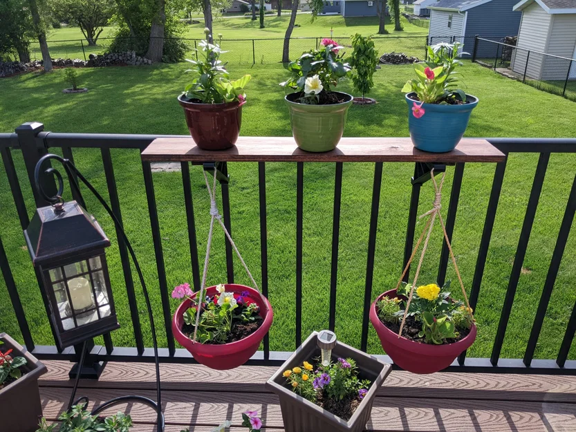 Giá treo chậu cho lan can nhôm kiểu tròn - Image 2