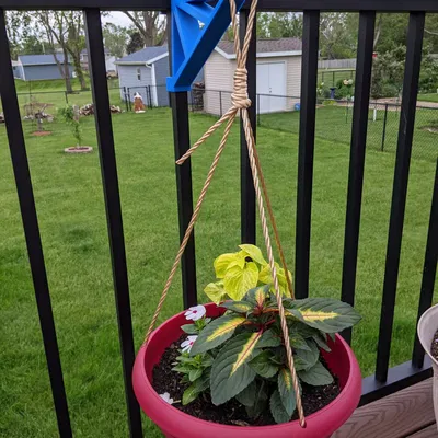 Giá treo chậu cho lan can nhôm kiểu tròn