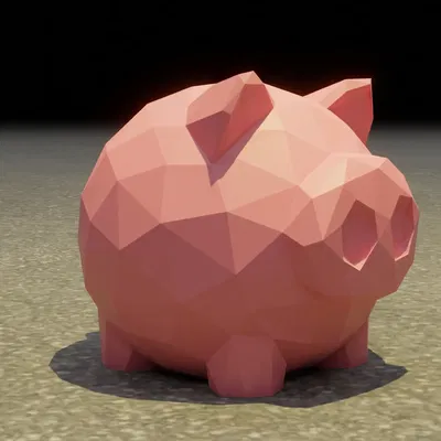 Heo con phong cách Low Poly