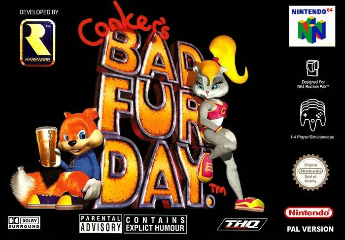 Mô hình lithophane bìa game Conker's Bad Fur Day trên Nintendo N64 - Image 1