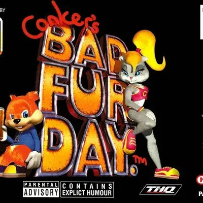 Mô hình lithophane bìa game Conker's Bad Fur Day trên Nintendo N64