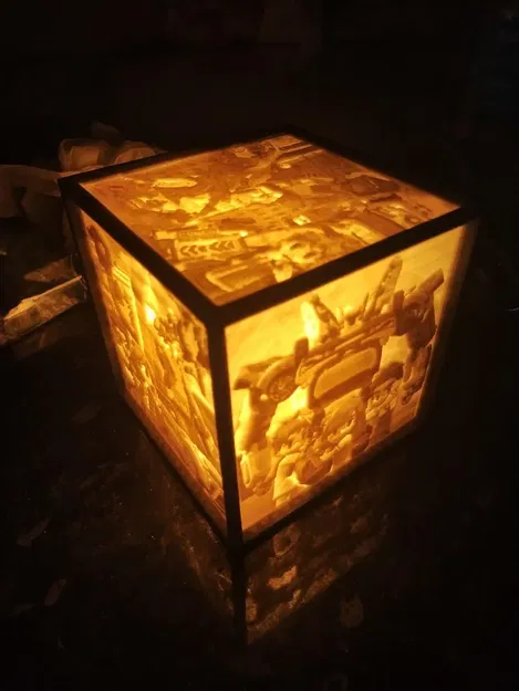 Đèn ngủ hình khối lithophane chủ đề "TOBOT" cho trẻ em - Image 2
