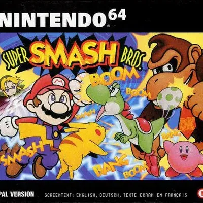 Nắp lithophane cho bìa Super Smash Bros trên Nintendo N64