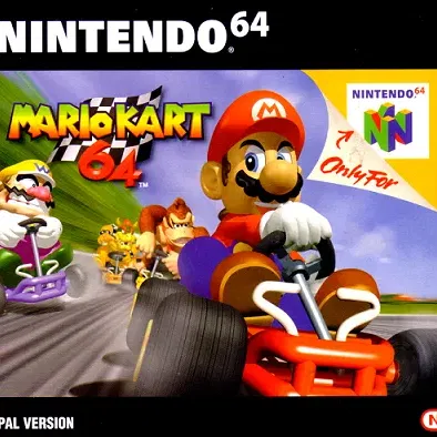 Bìa lithophane Mario Kart 64 cho Nintendo N64