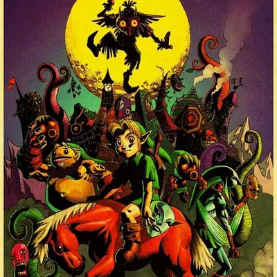 Tác phẩm lithophane Zelda Majora's Mask N64