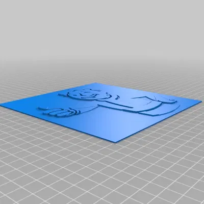 Nhân vật Vault Boy trong Fallout làm bằng lithophane