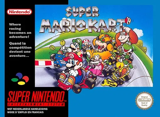 Bìa lithophane Super Mario Kart trên SNES Nintendo - Image 1