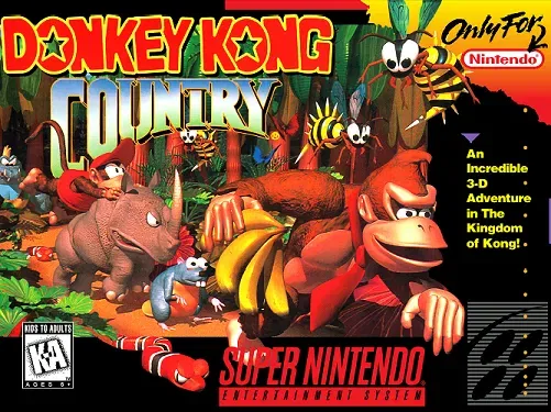 Bìa lithophane Donkey Kong Country trên SNES - Image 1