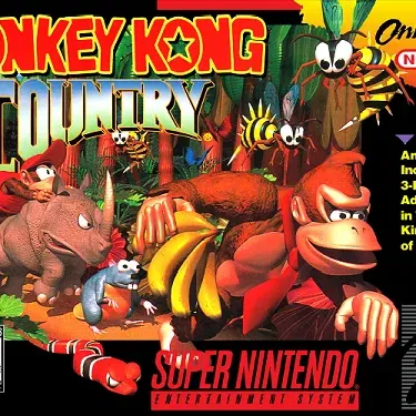 Bìa lithophane Donkey Kong Country trên SNES