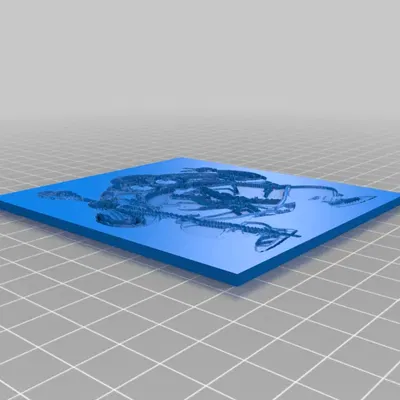 Tác phẩm Lithophane về nhân vật Kame Sennin trong Dragon Ball