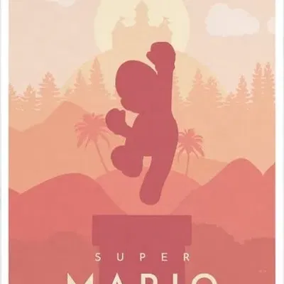 Ánh sáng lithophane poster Super Mario tuyệt đẹp