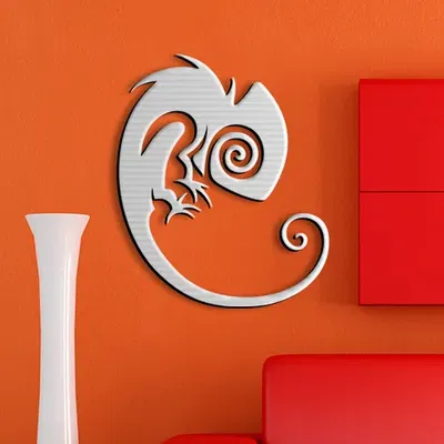 Mô hình tắc kè hoa cắt laser cho in 3D