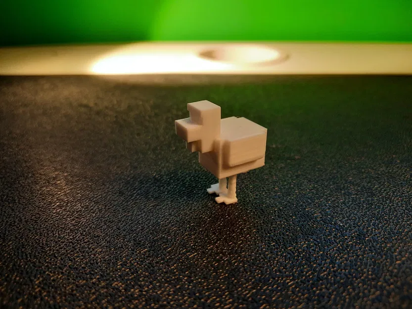 Gà Minecraft in 3D chi tiết không cần hỗ trợ - Image 1