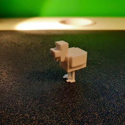 Gà Minecraft in 3D chi tiết không cần hỗ trợ