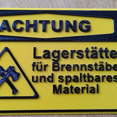 Biển hiệu lưu trữ củi đốt và vật liệu dễ cháy