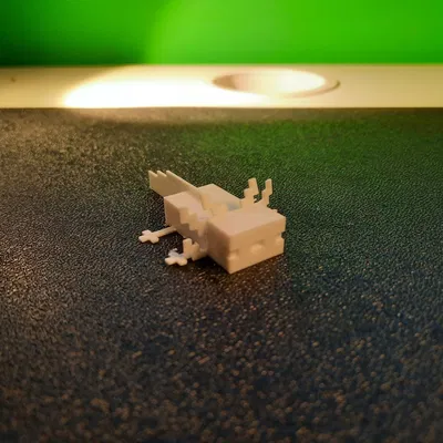 Axolotl Minecraft chính xác pixel với mang điều chỉnh