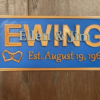 Biển tên kỷ niệm ngày cưới độc đáo và cá nhân hóa