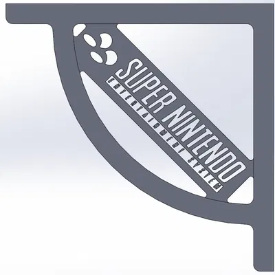 Giá đỡ kệ với logo Nintendo SNES