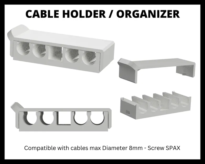 Giá đỡ cáp đa năng CableClip cho không gian làm việc gọn gàng - Image 1