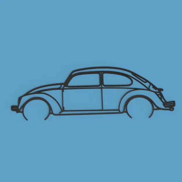 Silhouette xe Volkswagen Beetle cổ điển - Image 1