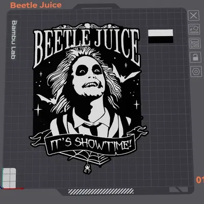 Tranh tường Beetle Juice nghệ thuật độc đáo