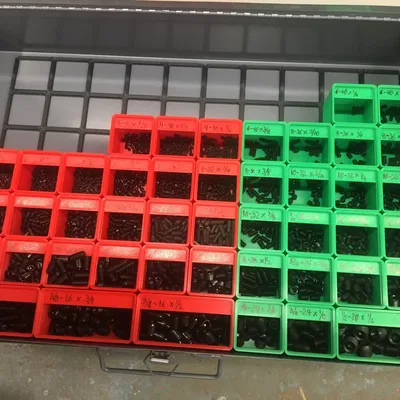 Thùng chứa Gridfinity cơ bản, nam châm 6x3 (lắp vừa)