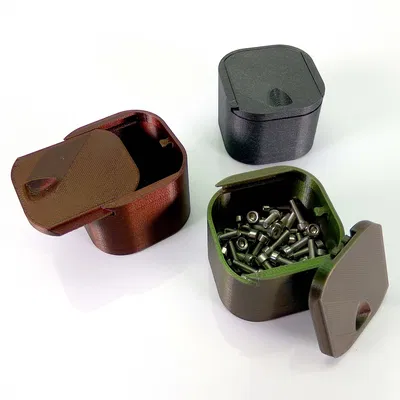 Hộp đáy tròn có nắp khóa đơn giản