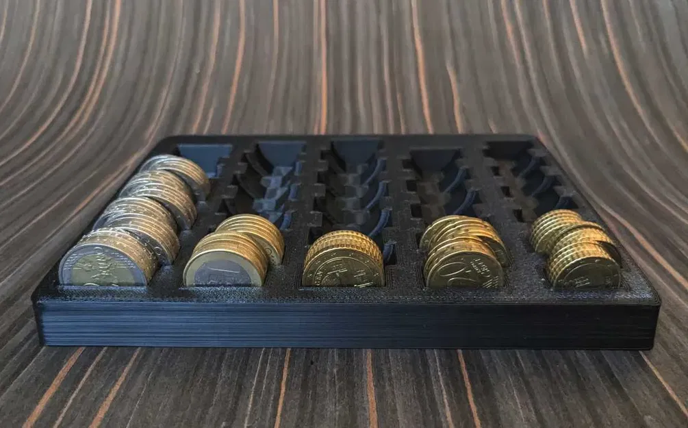 Khay phân loại tiền xu Euro cho các loại 2€, 1€, 50c, 20c và 10c - Image 2