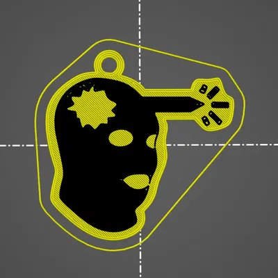 Móc khóa logo headshot Counter Strike