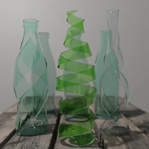 Bộ chai thủy tinh cắt trang trí cho ngôi nhà - Image 9