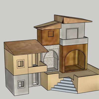 Mô hình nhà cho bối cảnh Giáng sinh GT 24