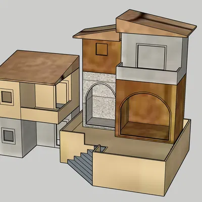 Mô hình nhà cho bối cảnh Giáng sinh GT 24