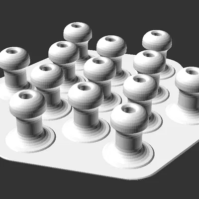 Bộ kẹp dán Velcro hình nấm in 3D cho thiết bị di động