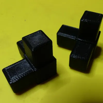 Kết nối góc 3 chiều cho ống vuông 20 x 20 x 1,5 mm