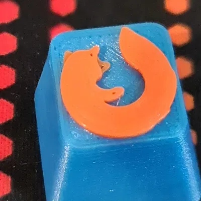 Núm phím Mozilla Firefox in màu Xanh và Cam