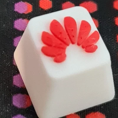 Móc phím Huawei in màu trắng và đỏ